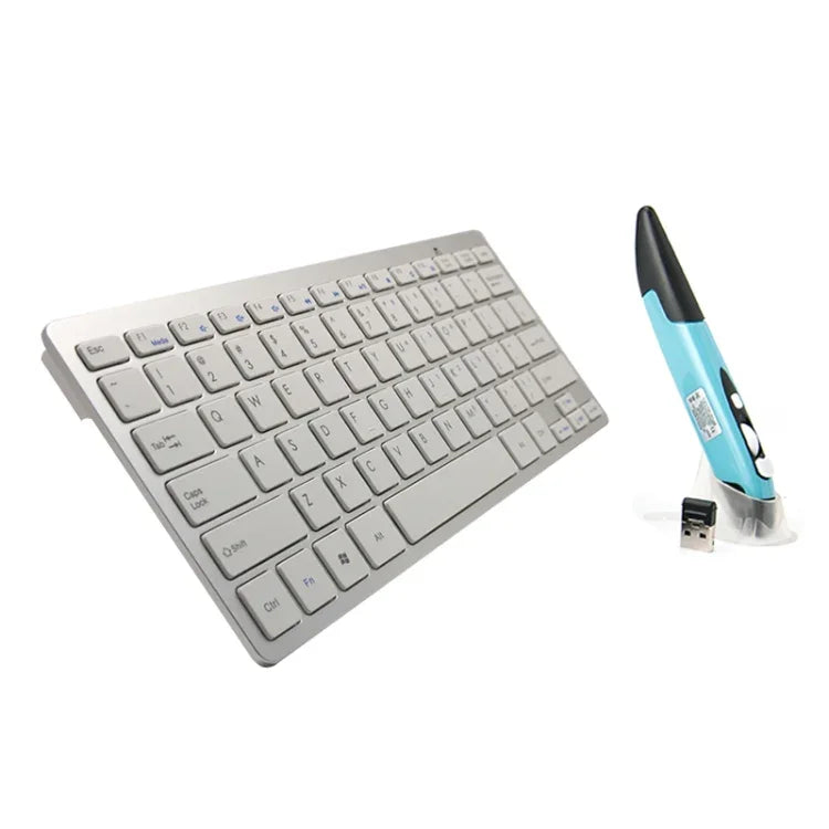 KM-808 Teclado Multimédia Sem Fios 2.4GHz + Conjunto de Rato Caneta Óptico Sem Fios com Receptor USB para Computador PC Portátil, Entrega de Cor Aleatória do Rato Caneta, Teclado KM-808 + Rato Caneta (Branco), Teclado KM-808 + Rato Caneta (Preto)