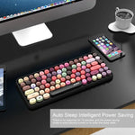 Ajazz 308I Teclado Sem Fios para Tablet, Telemóvel, Computador, Escritório e Casa, Preto