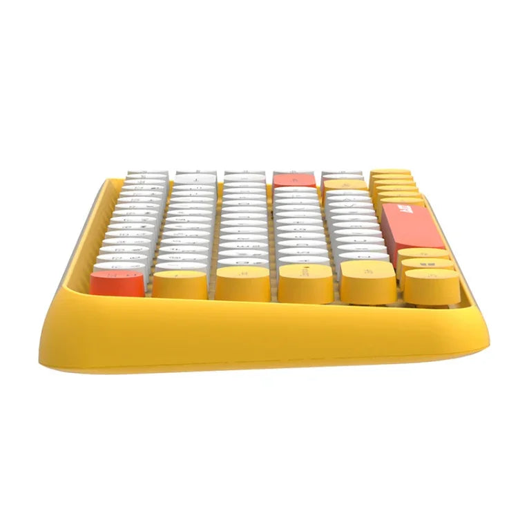 Ajazz 308I Teclado Bluetooth 84 Teclas para Tablet, Telemóvel, Computador, Escritório e Casa, Amarelo