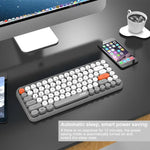 Ajazz 308I Teclado Bluetooth 84 Teclas para Tablet, Telemóvel, Computador, Escritório e Casa, Amarelo