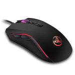 HXSJ A869 Rato Óptico com Fio para Jogos 7 Teclas 3200 DPI Ajustável com Iluminação Colorida, A869