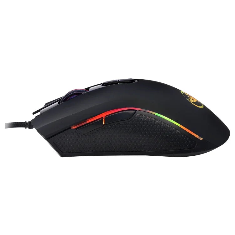HXSJ A869 Rato Óptico com Fio para Jogos 7 Teclas 3200 DPI Ajustável com Iluminação Colorida, A869