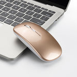HXSJ M80 Rato Óptico Sem Fios 2.4GHz 1600DPI Ajustável em Três Velocidades e Silencioso, Dourado, Rosa Dourado, Prateado, Branco, Preto, Cinzento