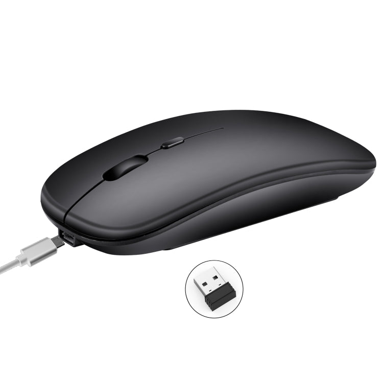HXSJ M80 Rato Óptico Sem Fios 2.4GHz 1600DPI Ajustável em Três Velocidades e Silencioso, Dourado, Rosa Dourado, Prateado, Branco, Preto, Cinzento