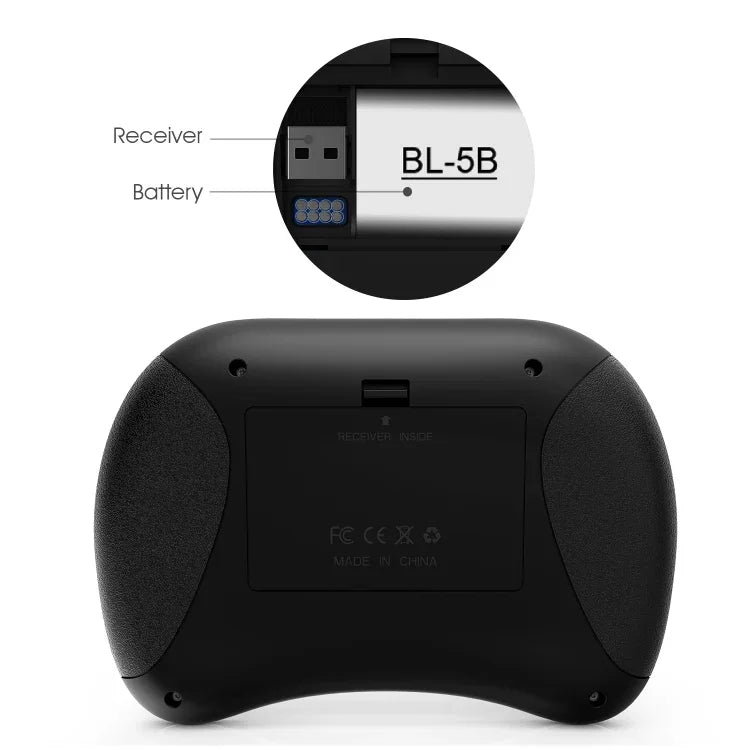 Combo Touchpad 2,5 polegadas com Retroiluminação (Preto), Rii X8