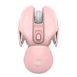 Rato Sem Fios Silencioso Ajustável HXSJ T37 2.4GHz 1600dpi 3 Modos, T37 Rosa