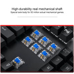 Teclado Gaming Mecânico USB com Luz Mista Punk Eletroplatinada YINDIAO, Teclas Tea, Punk Eletroplatinado, Teclas Tea (Preto)