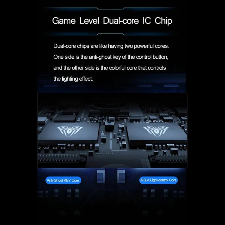 Teclado Gaming USB com 108 Teclas, Luz Mista, Punk Eletroplatinado, Interruptor Azul Mecânico AULA F2088 com Botão Metálico, Interruptor Azul Prateado
