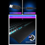 Teclado Gaming USB com 108 Teclas, Luz Mista, Interruptor Azul Mecânico AULA F2088 com Botão Metálico, Interruptor Azul Preto