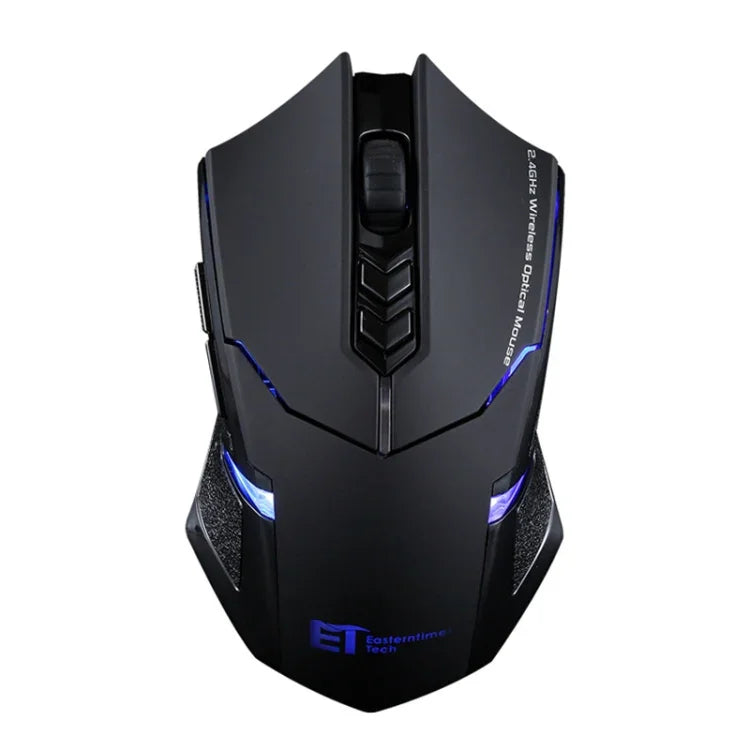 Rato Gaming Sem Fios Silencioso ET X-08 7 Teclas 2400DPI 2.4G com Receptor USB e Luz de Fundo Colorida