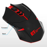 Rato Gaming Sem Fios Silencioso ET X-08 7 Teclas 2400DPI 2.4G com Receptor USB e Luz de Fundo Colorida
