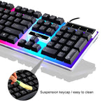 Teclado Mecânico com Teclas Flutuantes à Prova de Água Chasing Leopard G21 USB 104 Teclas Punk Redondo com Luz de Fundo Colorida, Comprimento: 1,3m
