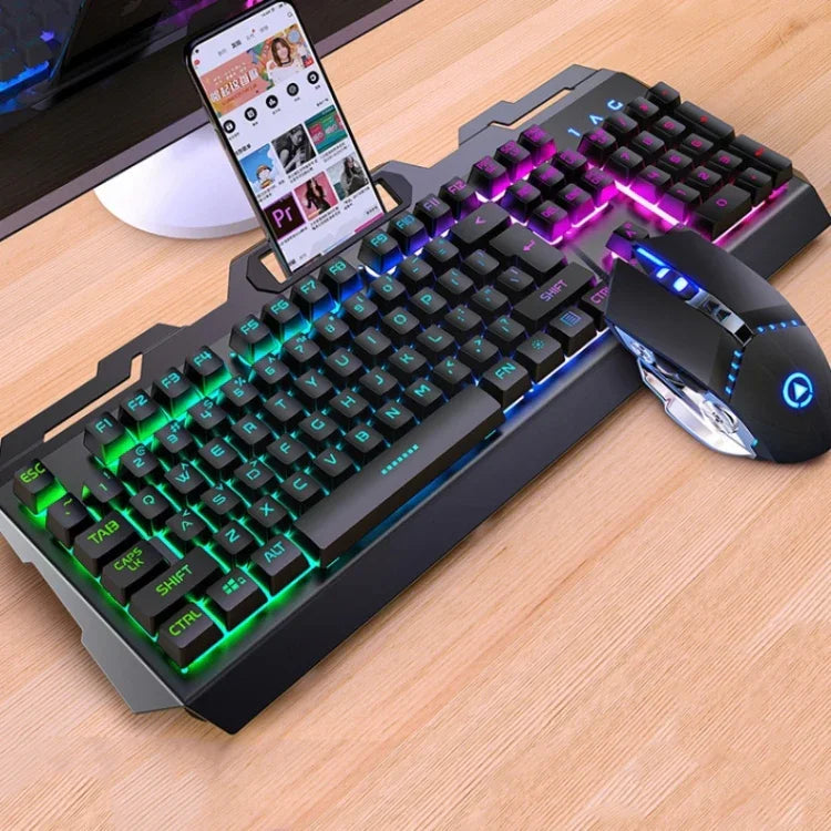 Conjunto Teclado e Rato Gaming com Sensação Mecânica Silenciosa YINDIAO V2