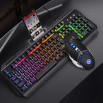 Conjunto Teclado e Rato Gaming com Sensação Mecânica Silenciosa YINDIAO V2