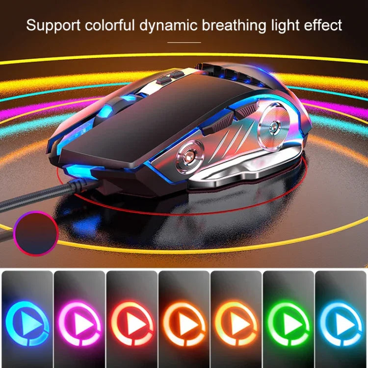 Conjunto Teclado e Rato Gaming com Sensação Mecânica Silenciosa YINDIAO V2