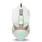 Rato Gaming Óptico USB iMICE V5 7 Botões 4000 DPI com Luz de Fundo Colorida para PC e Portátil, V5 (Branco)