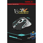 Rato Gaming Óptico USB iMICE V5 7 Botões 4000 DPI com Luz de Fundo Colorida para PC e Portátil, V5 (Branco)