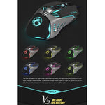 Rato Gaming Óptico USB iMICE V5 7 Botões 4000 DPI com Luz de Fundo Colorida para PC e Portátil, V5 (Branco)