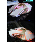 Rato Gaming Óptico USB iMICE V5 7 Botões 4000 DPI com Luz de Fundo Colorida para PC e Portátil, V5 (Branco)