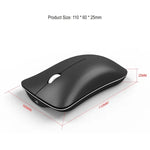 Rato Óptico Ergonómico Ajustável HXSJ T23 Bluetooth 5.0 + Bluetooth 3.0 + 2.4GHz Sem Fios Três Modos 4 Teclas 1600 DPI, T23 Preto
