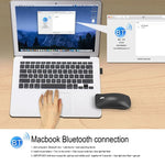 Rato Óptico Ergonómico Ajustável HXSJ T23 Bluetooth 5.0 + Bluetooth 3.0 + 2.4GHz Sem Fios Três Modos 4 Teclas 1600 DPI, T23 Preto