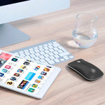 Rato Óptico Ergonómico Ajustável HXSJ T23 Bluetooth 5.0 + Bluetooth 3.0 + 2.4GHz Sem Fios Três Modos 4 Teclas 1600 DPI, T23 Preto