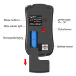 Rato Óptico Ergonómico Ajustável HXSJ T23 Bluetooth 5.0 + Bluetooth 3.0 + 2.4GHz Sem Fios Três Modos 4 Teclas 1600 DPI, T23 Preto