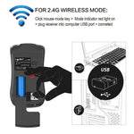 Rato Óptico Ergonómico Ajustável HXSJ T23 Bluetooth 5.0 + Bluetooth 3.0 + 2.4GHz Sem Fios Três Modos 4 Teclas 1600 DPI, T23 Preto