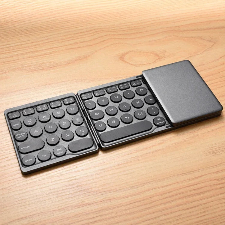 Teclado Bluetooth Sem Fios Recarregável Dobrável GK408 com Touchpad, Suporta Android / IOS / Windows