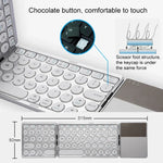 Teclado Bluetooth Sem Fios Recarregável Dobrável GK408 com Touchpad, Suporta Android / IOS / Windows