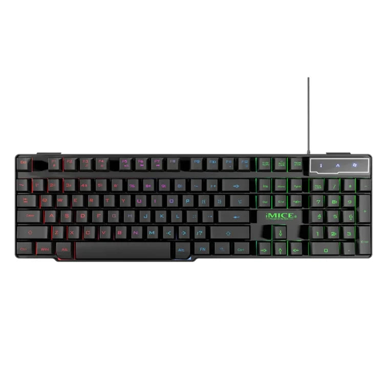 Teclado Gaming com Teclas Flutuantes iMICE AK-600 com Iluminação LED USB com Teclas Luminosas (Preto)