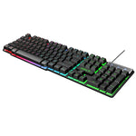 Teclado Gaming com Teclas Flutuantes iMICE AK-600 com Iluminação LED USB com Teclas Luminosas (Preto)