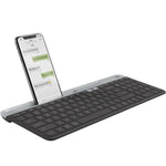 Teclado Sem Fios Fino e Leve Logitech K580 com Modos Duplos e Suporte para Telemóvel