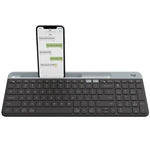Teclado Sem Fios Fino e Leve Logitech K580 com Modos Duplos e Suporte para Telemóvel