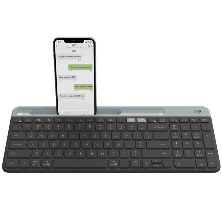 Teclado Sem Fios Fino e Leve Logitech K580 com Modos Duplos e Suporte para Telemóvel