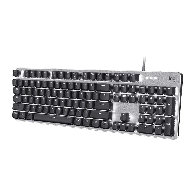 Teclado Mecânico com Fios Logitech K845 com Interruptores CHERRY Blue Axis e Retroiluminação, Comprimento do Cabo: 1,8m, CHERRY Blue Axis