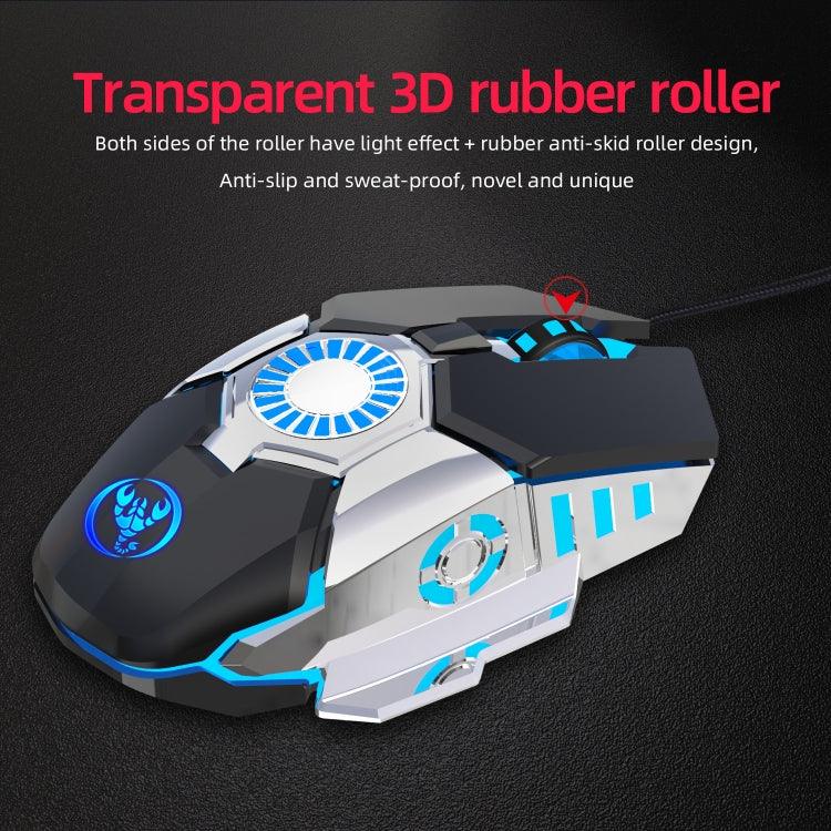 Rato Gaming com Fios Programável para E-sports HXSJ J700 com Iluminação Colorida, J700