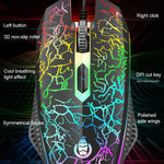 Kit Teclado Gaming com Fios SHIPADOO D620 com 104 Teclas e Retroiluminação RGB Colorida Estilhaçada para Portátil, PC