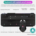 Kit Teclado Gaming com Fios SHIPADOO D620 com 104 Teclas e Retroiluminação RGB Colorida Estilhaçada para Portátil, PC