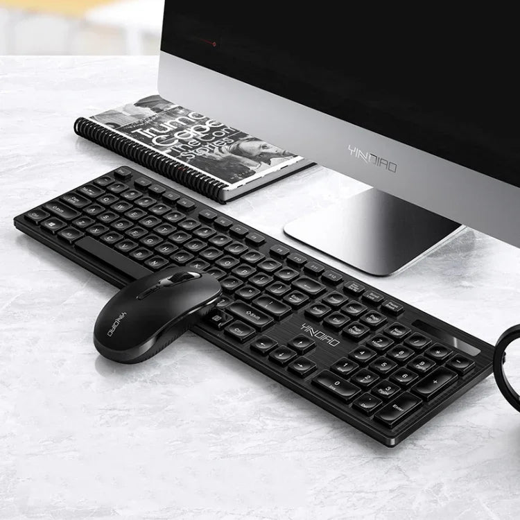 Conjunto Teclado e Rato Silencioso Sem Fios para Escritório e Negócios YINDIAO V3 Max