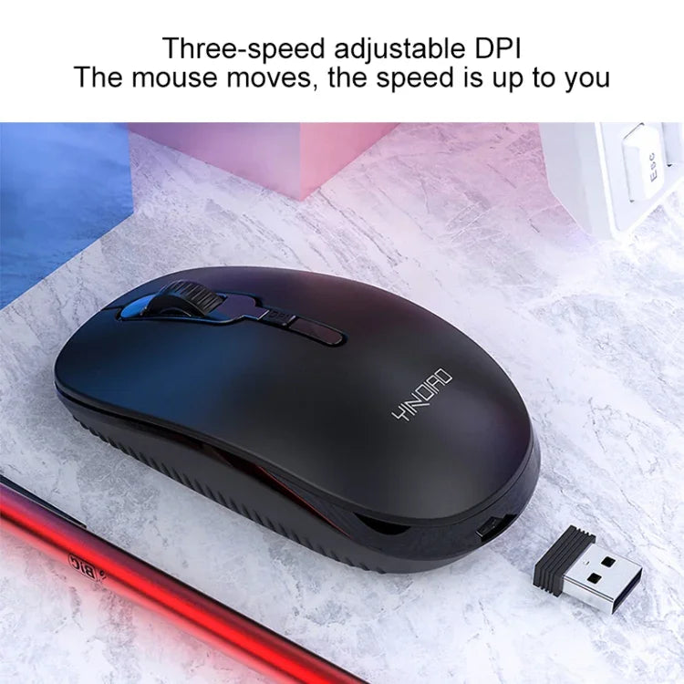 Conjunto Teclado e Rato Silencioso Sem Fios para Escritório e Negócios YINDIAO V3 Max