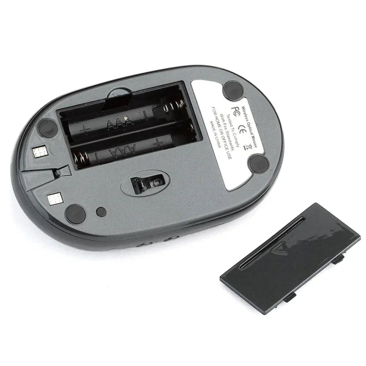 Rato Óptico Sem Fios Recarregável 2.4G 1200 DPI MZ-012 com HUB USB de 3 Portas / Base de Carregamento