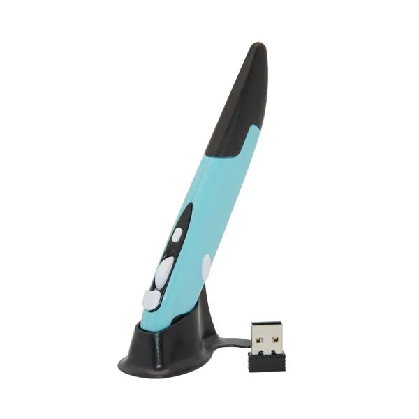 Rato Óptico Pen Mouse Sem Fios USB 2.4G com Receptor Ajustável 1600 DPI para Computador PC Portátil Desenho Ensino PR-03, Pen Mouse PR-03 (Vermelho), Pen Mouse PR-03 (Azul), Pen Mouse PR-03 (Cinza)