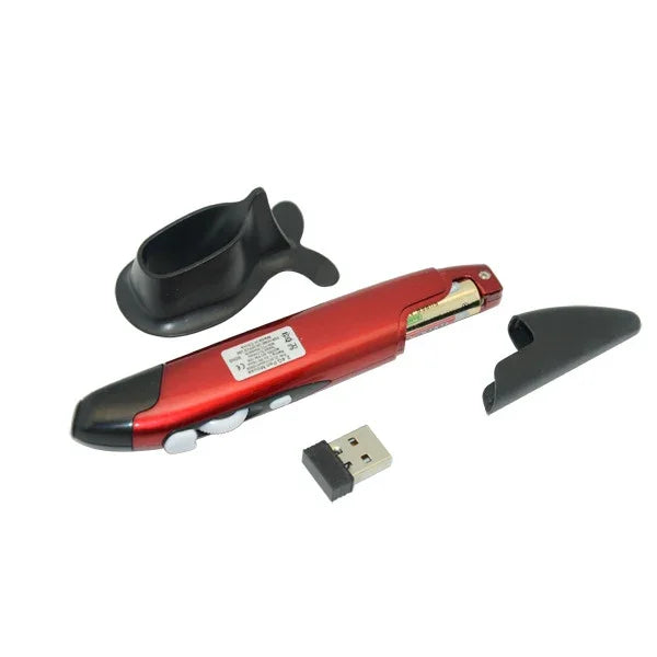 Rato Óptico Pen Mouse Sem Fios USB 2.4G com Receptor Ajustável 1600 DPI para Computador PC Portátil Desenho Ensino PR-03, Pen Mouse PR-03 (Vermelho), Pen Mouse PR-03 (Azul), Pen Mouse PR-03 (Cinza)