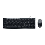 Conjunto Teclado e Rato com Fios Logitech MK200