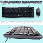 Conjunto Teclado e Rato com Fios Logitech MK200