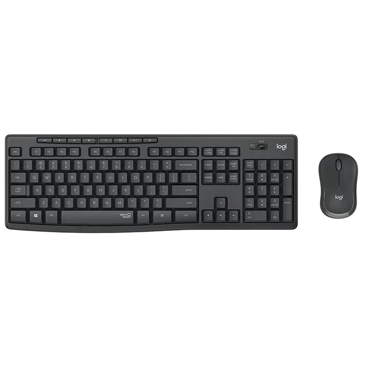 Conjunto Teclado e Rato Sem Fios Silencioso USB Logitech MK295