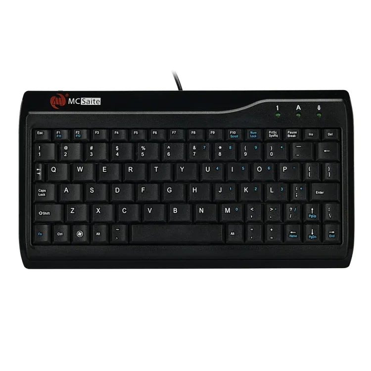 Teclado Multimédia Mini com Fios MC Saite MC-8017 com 78 Teclas, MC-8017