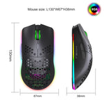 Rato Gaming Sem Fios Programável com Iluminação Colorida e 7 Teclas HXSJ T66, T66 (Branco)