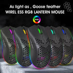 Rato Gaming Sem Fios Programável com Iluminação Colorida e 7 Teclas HXSJ T66, T66 (Branco)